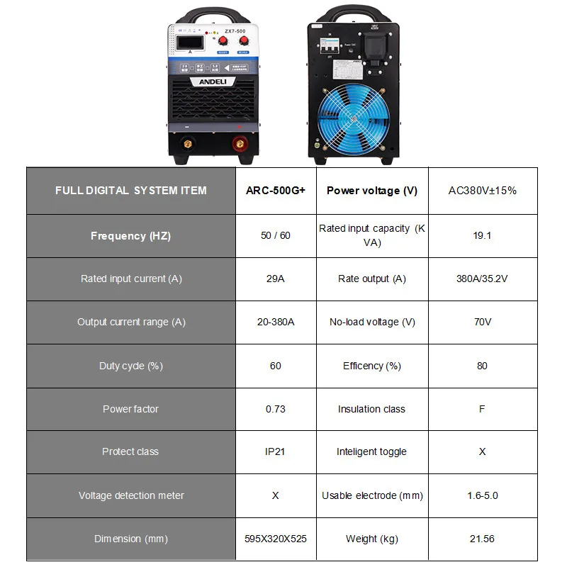 

ANDELI IGBT MMA -500 380 , MMA