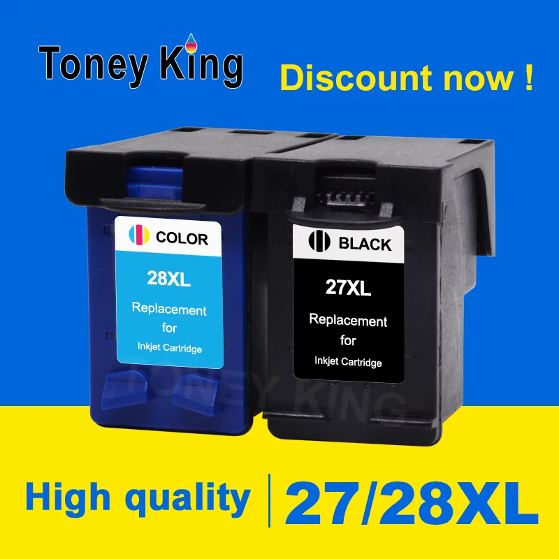 

Toney King 27XL 28XL Remanufactured Ink Cartridge For hp 27 28 XL for hp Deskjet 3320 3323 3325 3420 3535 3550 3650 3744 Printer