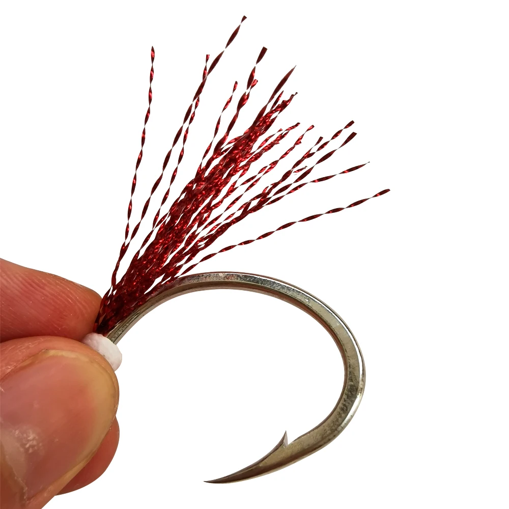 10 пара/лот твердых серебряное кольцо блесна приманка помочь крючок дергающаяся