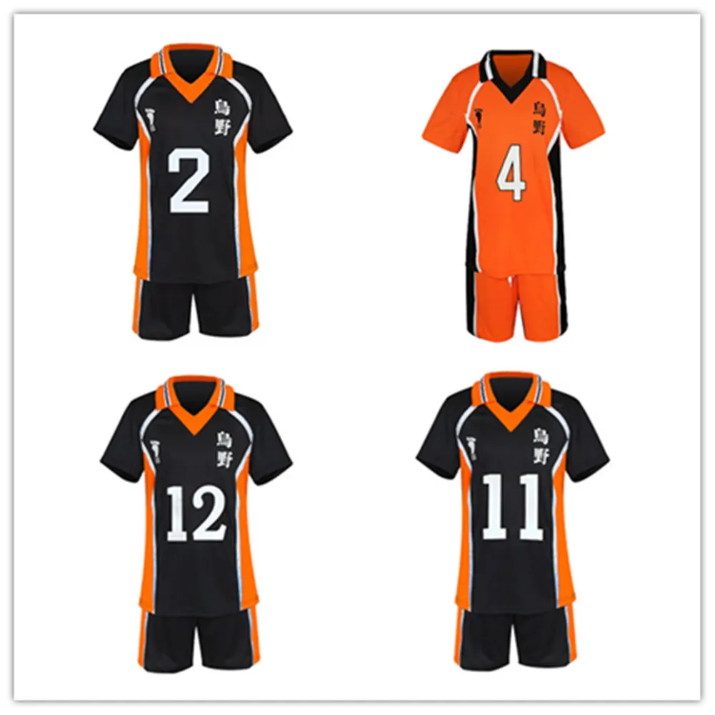 

Haikyuu Karasuno High Yuu Nishinoya Kei Tsukishima Cosplay Costume T-shirt Shorts Jersey Sports Wear Uniform Two Piece Sets