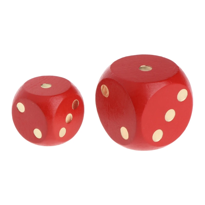 

Color Point Wood Dice 3cm 4cm Entertainment Party Family Game Kid Toys Education U2JB