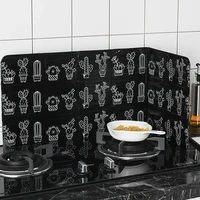 aluminum foldable gas stove oil baffle plate frying pan heat resistance oil splash protection proof panels kitchen accessories
