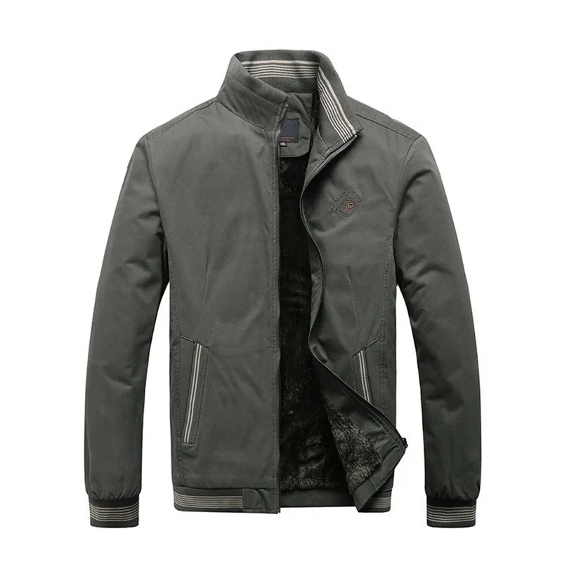 

NIBESESR 2021 Autumn Men Jackets 100% Cotton Casual Solid Fashion Vintage Warm Vestes Coats High Quality 5XL Winter Jacket Men