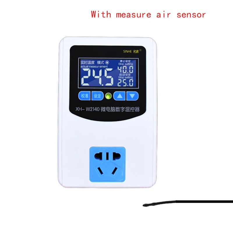 Термостат с датчиком и разъемом питания ЖК-дисплей 1500 Вт/2200 Вт |