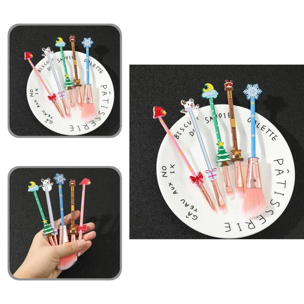 

5Pcs/Set Makeup Brush Versatile Artificial Fiber Excellent Ductility for Women Cosmetic Brush Eyeshadow Brush