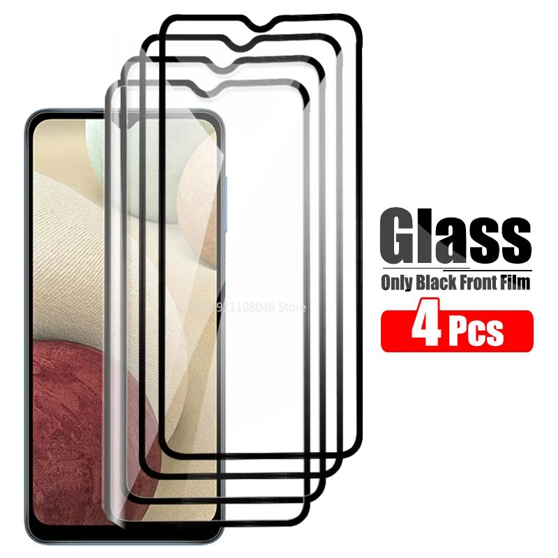 

4 Pcs Tempered Glass For Samsung Galaxy A12 Protective Glass For Samsung A12 Nacho Screen Protector Film On Sansung A 12 6.5inch