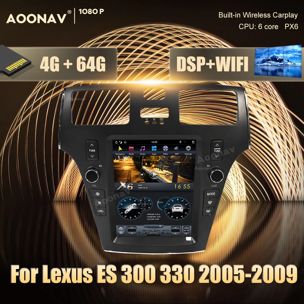 

2 din Android car GPS radio multimedia player For Lexus ES 300 330 2005-2009 car GPS navigation DvD Stereo receiver player