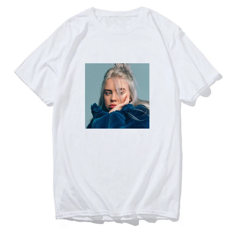 Billie Eilish футболка уличная хип-хоп ee-рубашка для op vogue Женская рубашка Harajuku одежда смешная винтажная