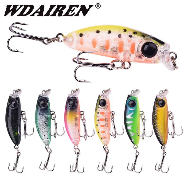 

1Pcs 42mm 3g Mini Minnow Fishing Lure Sinking Wobbler For Pike/Trolling Rattling Baits Set Perch Artificial Hard Crankbaits