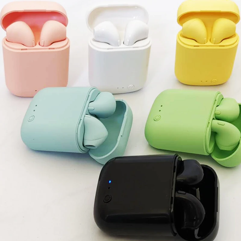 Беспроводные Bluetooth-наушники 5 шт./лот i12 TWS inpods 12 Macaron V5.0 стереонаушники для
