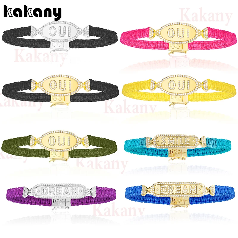 

Высококачественный новый модный Европейский и американский чистый зеленый инкрустированный цирконием многоцветный тканый браслет просто...