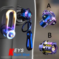 universal burn blue diy motorcycle auto accessories car key holder key cover case shell car key chains key ring