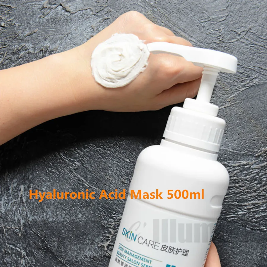 

Hyaluronic Acid Mask 500ml Deep Moisturizing Brightening Skin Wrinkles Firming Lifting Large Bottle Skin Care