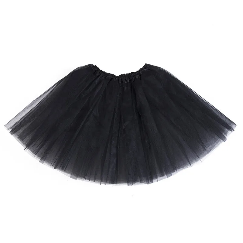 Черный Hot Women Girl Lovely Fluffy Adult Novelty Colorful Skirt Women Tulle Tutu Dance Ballet Mini Ball Gown Skirt - Цвет: Черный