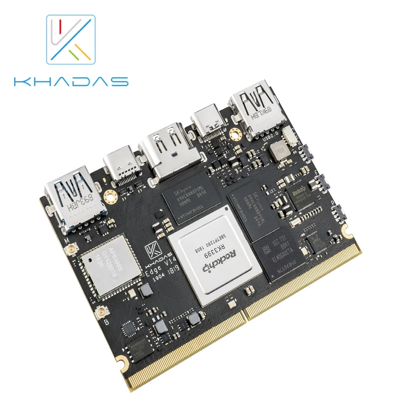 Khadas Edge Max с 128 ГБ EMMC 5 1 RK3399 Soc одноплатный компьютер | Компьютеры и офис