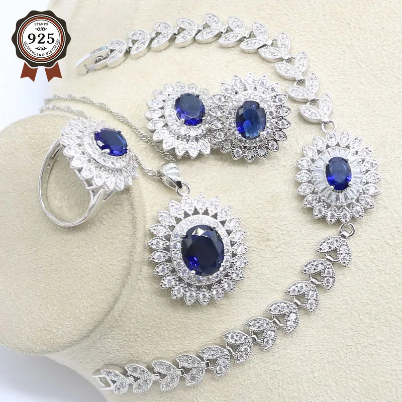 Комплект из колье серёг кольца и браслета серебра 925 пробы | Украшения аксессуары