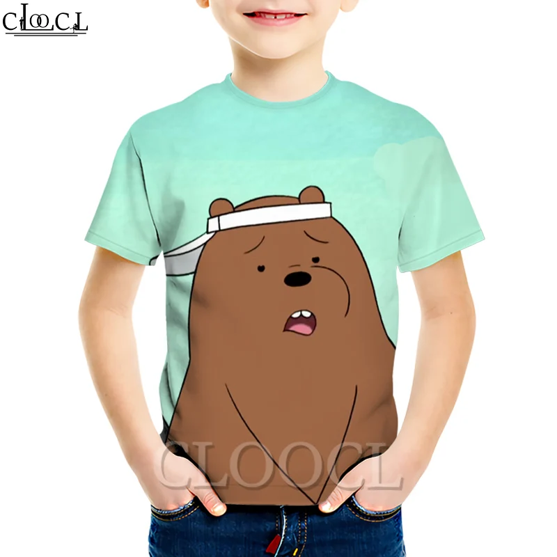 CLOOCL футболка Популярная 3D печать мультфильм мы медведь Медведи детский