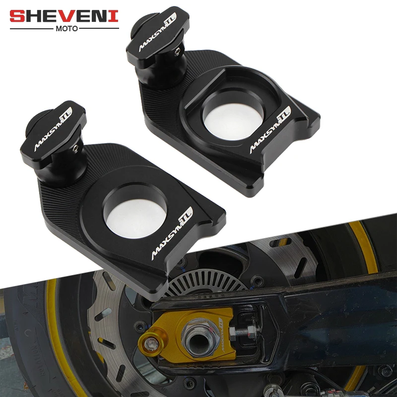 

For SYM MAXSYM TL 500 TL500 2020 CNC Motorcycle Chain Adjustment Block Frame swingarm Spools sliders with logo