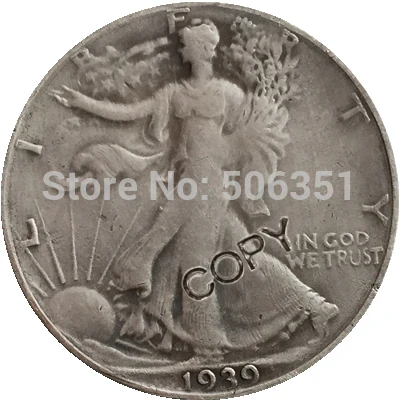 

1939 P, D, S, идущая Свобода Половина копия доллара монет