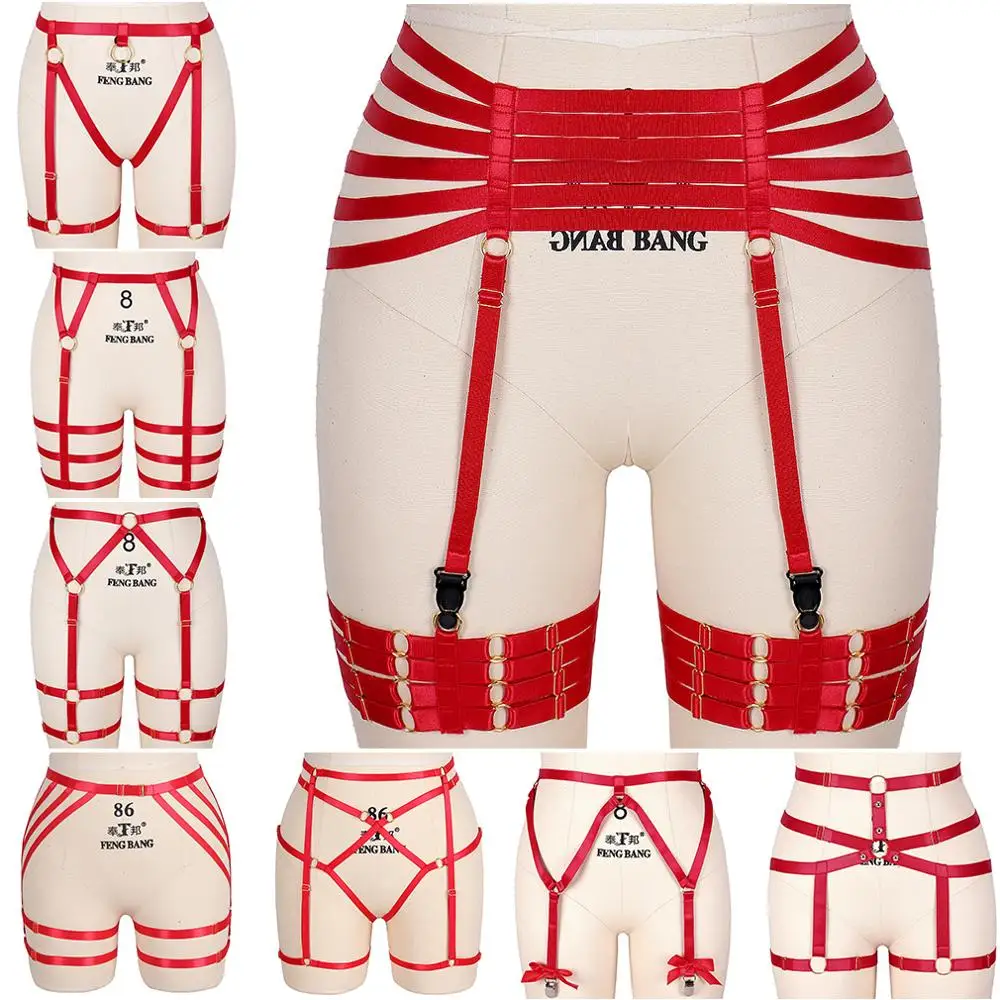 Горячее Красное женское нижнее белье с высокой талией|Подвязки| |