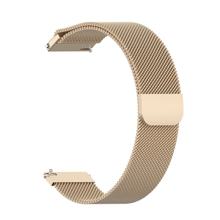 Металлический Миланский ремешок-петля для Xiaomi Huami AMAZFIT ремешок Bip для Amazfit GTR 47 47 мм ремешок для часов Amazfit Straos 2 2S 3/Pace - Цвет: Champagne gold