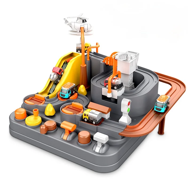 

Racing Rail Car Model Racing Educational Toy Child Track Car Adventure Game Brain Game Mechanical Interactive Train Toys