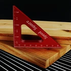 Линейка из алюминиевого сплава под прямым углом, Мини карманная квадратная DIY деревообрабатывающая треугольная линейка, измерительный прибор по высоте