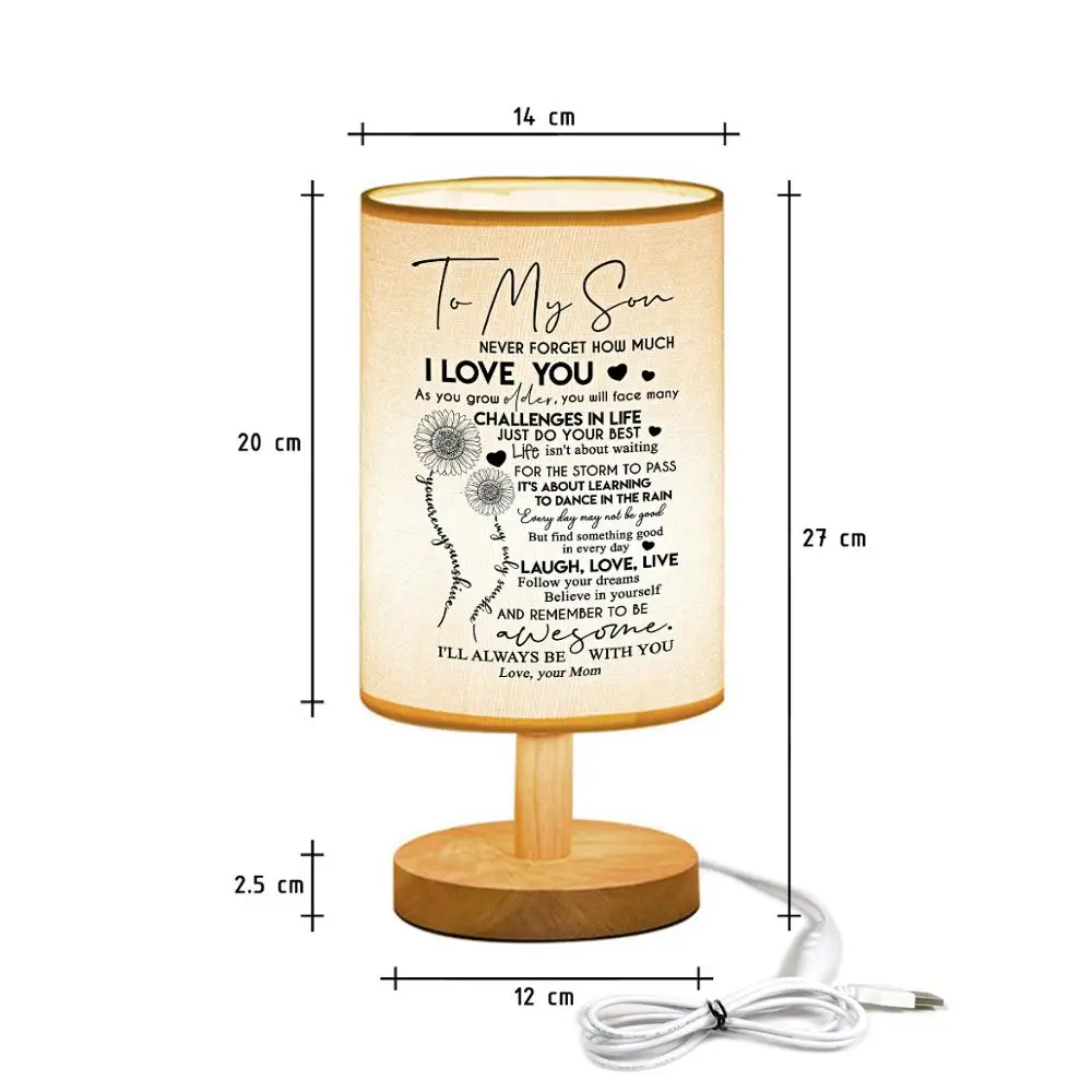 

"Mom To My Son Graduation Birthday Present Send Reading Lights, Booklights He Will Continue Beautiful Gift "