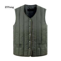 vest men new autumn winter warm cold protection sleeveless jacket army waistcoat fashion casual down feather coat