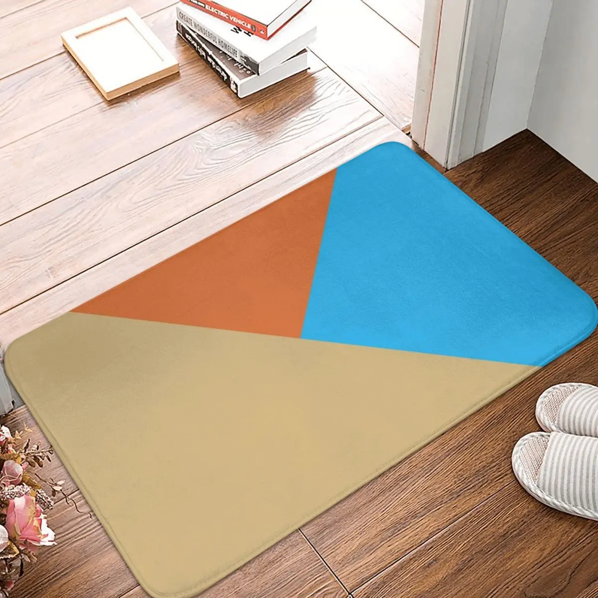 

Flat Three Color Design Doormat Carpet Mat Rug Polyester PVC Non-Slip Floor Decor Bath Bathroom Kitchen Bedroom 40x60