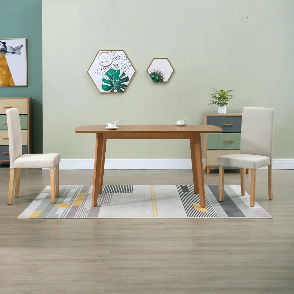 

Dining Chairs 2 pcs Cream Fabric