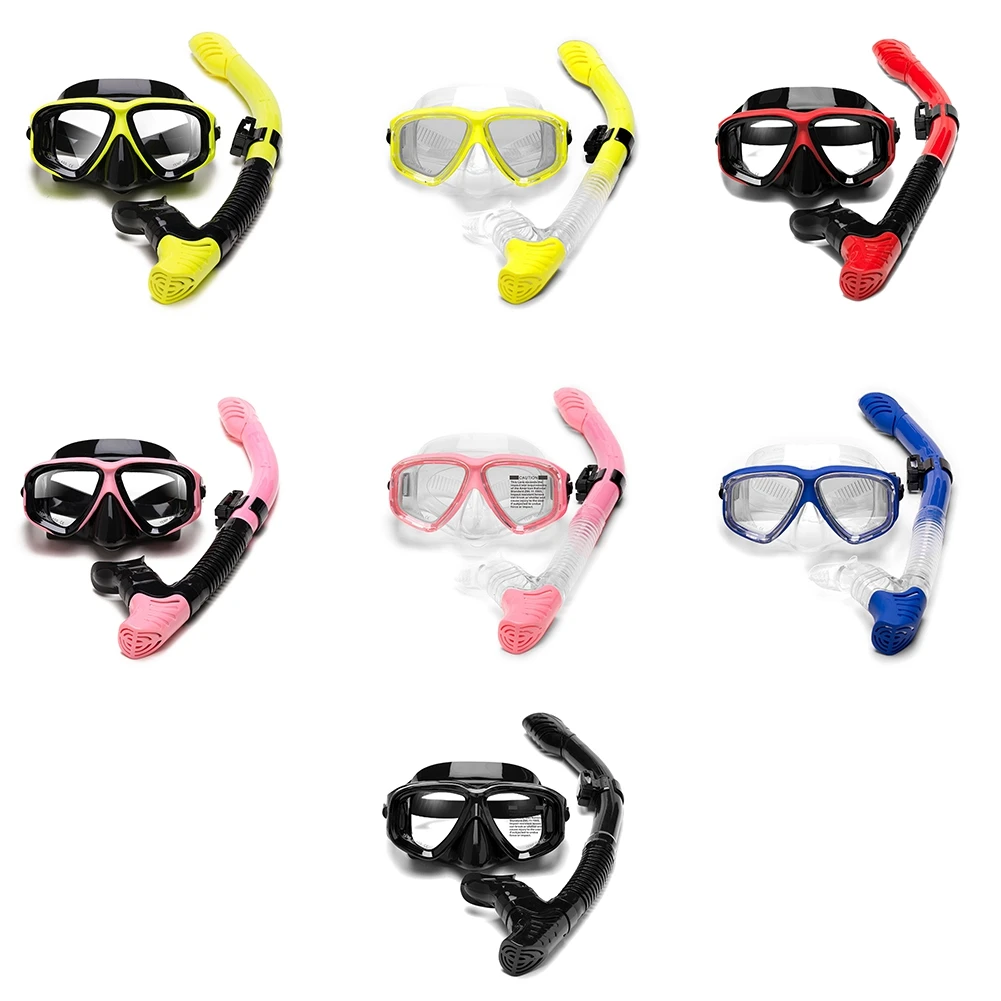 

Professional Scuba Diving Masks Snorkeling Set Adult Silicone Skirt Anti-Fog Swimming Goggles Glasses Swim Pool Equipment