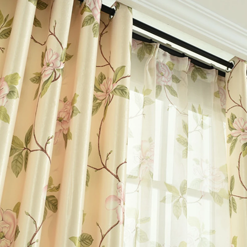 Американские занавески для гостиной высококачественные из ткани белые шелковые