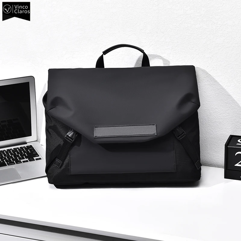 

Высококачественная Мужская сумка на плечо, роскошная водонепроницаемая сумка для ноутбука, модные черные сумки через плечо для мужчин, бре...