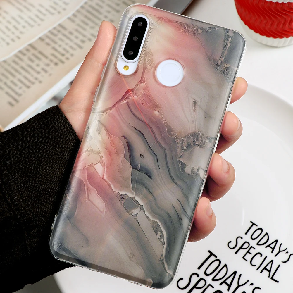Прозрачные художественные мраморные чехлы из ТПУ для Huawei P Smart 2020 2019 Z P10 P20 P30 P40 Lite E