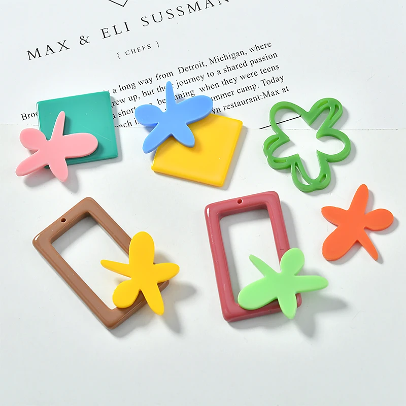 Акриловые нерегулярные специальные формы выдолбленные Цветочные накладки на