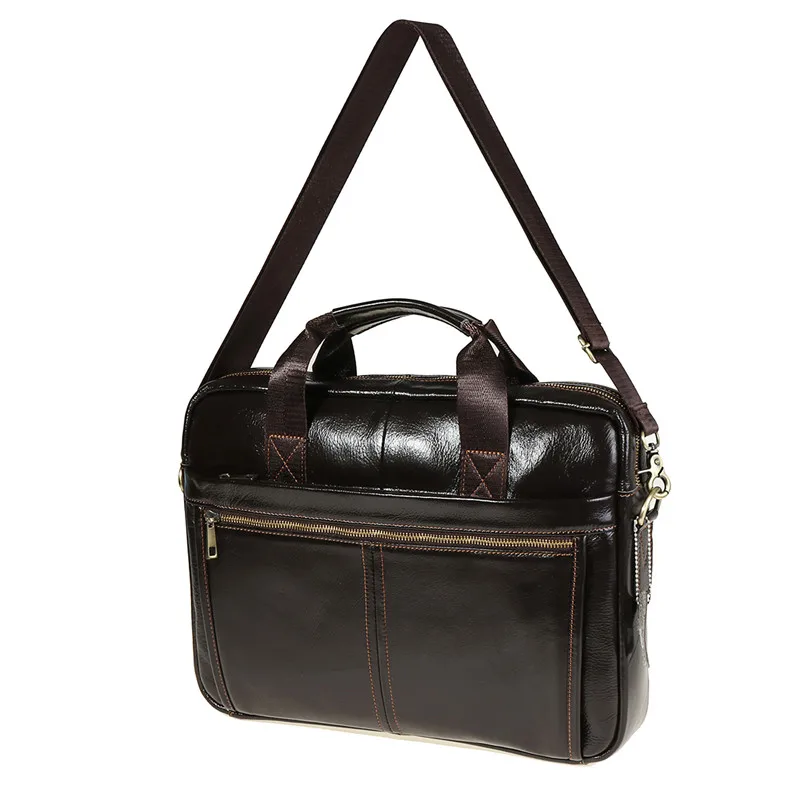 

Men Business Briefcase Men Briefcase Vintage Genuine Leather Laptop Messenger Bag Cowhide Big Capacity Tote Office Handbag