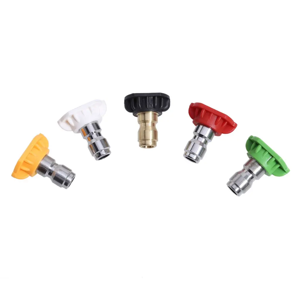 

High Pressure Washer Spray Nozzle Tips Car Washer Metal Jet Lance Quick Nozzle Tips 1/4" Quick Connect Attachment Max 4000 PSI