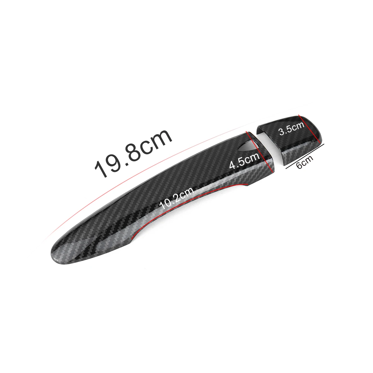 8Pcs Carbon Fiber Color ABS Car Side Door Handle Cover Trim Sticker For Nissan Qashqai Rogue X-trail 2014 2015 2016 2017 2018 |
