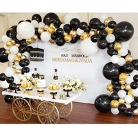 101pcs black white latex balloon garland arch kit metal gold confetti balloons birthday wedding baby shower party supplies decor