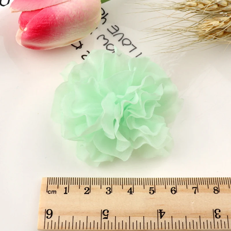 5PCS /33 Colors Mini Chiffon Fabric Flower For Wedding Invitation Artificial Flowers For Dress Decoration