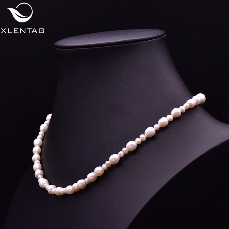 XlentAg романтическое ожерелье-чокер с натуральным розовым жемчугом Женские
