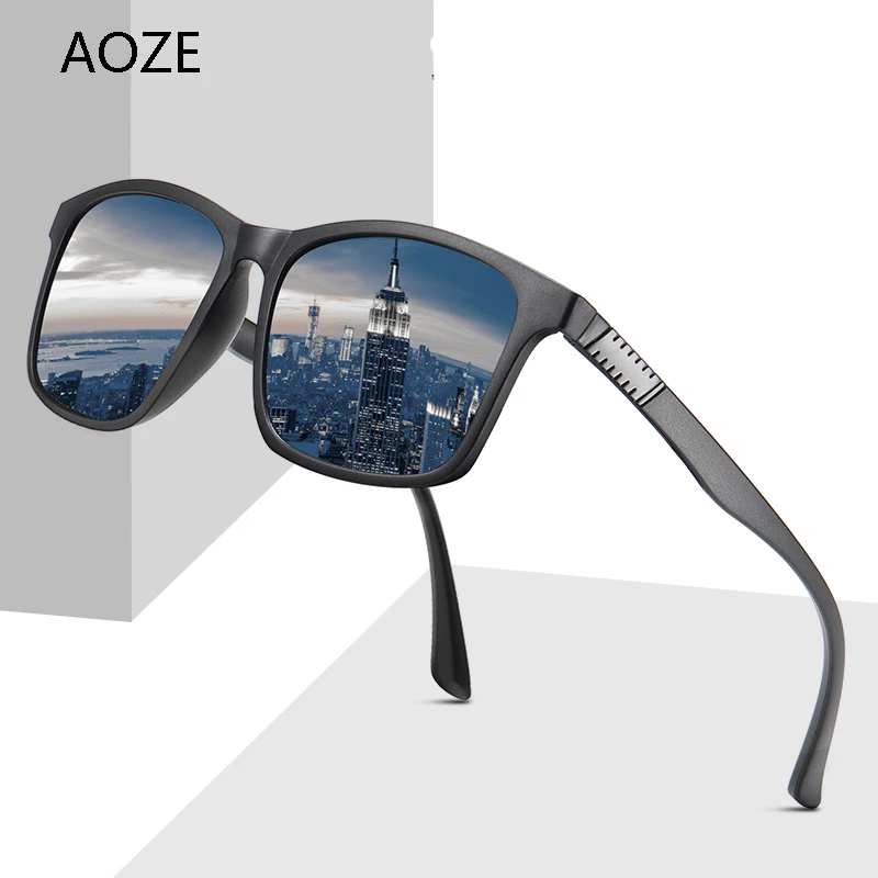 

2020 Polarized sunglasses man TR90 classic Retro conducting fishing glasses tones square tones male frame UV400