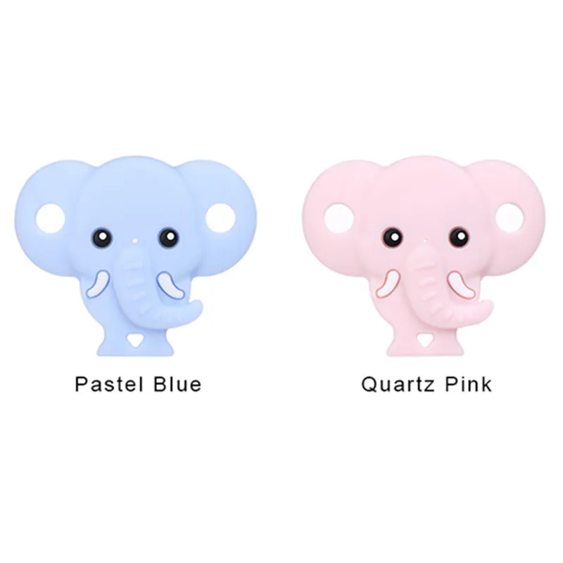 Chenkai 50PCS Silicone Elephant Pacifier Dummy Teether DIY Newborn Infant Baby Nursing Animal Nipple Teething Toy Craft BPA Free | Мать и