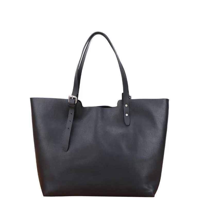 

Natilon women's single shoulder bag top leather tote bag real leather bag women's simple slung large capacity handbag