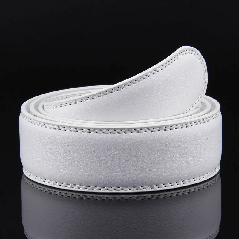 Brand New No Buckle 3.5cm Wide Genuine Leather Automatic Belt Body Strap Without Buckle Belts Men Good Quality Male Belts
