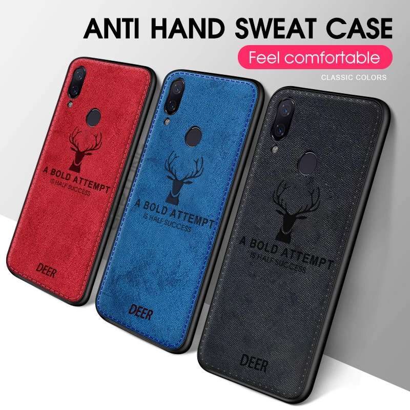 Deer Phone Case For Xiaomi Redmi K20 Note 7 6 5 Pro 6A Cloth Texture Cases Mi CC9 9T 8 A3 A2 A1 Lite Max 3 cases |
