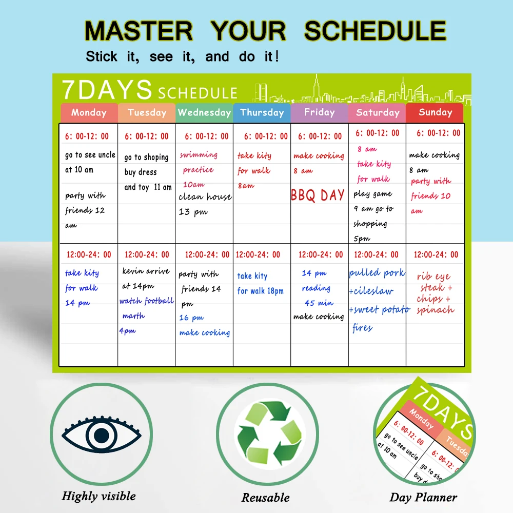 Доска планировщик для детей магнитная доска сушки холодильника A3 семья чтобы