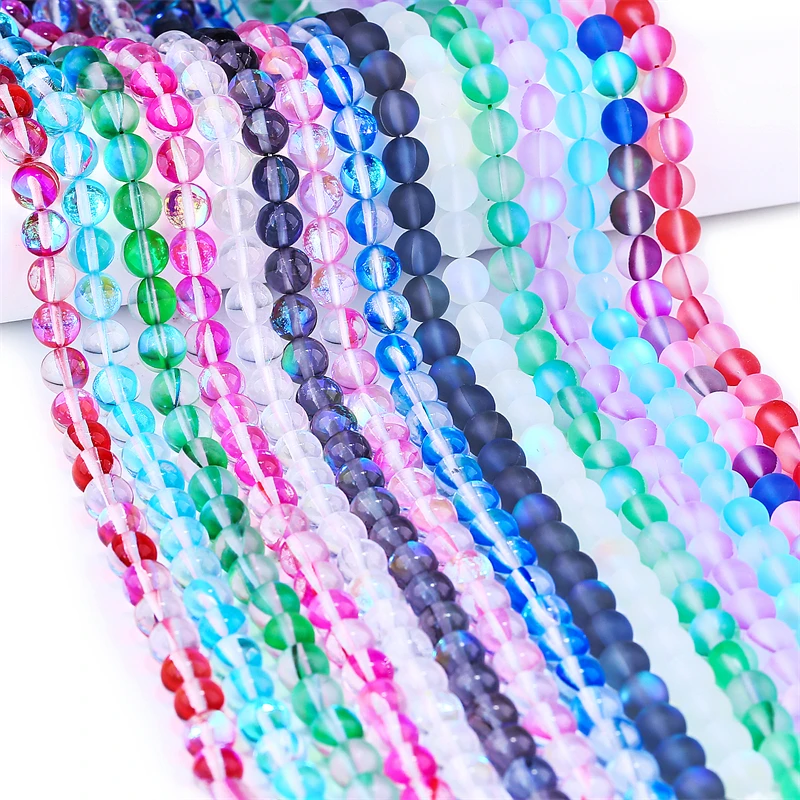 

_ Матовые блестящие круглые бусины в форме кошачьего глаза, 6/8/10 мм, для изготовления ювелирных изделий, браслетов «сделай сам», нить 15 дюймов