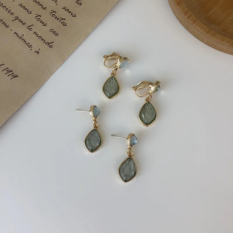 

Оригинальные летние корейские модные висячие серьги Морской голубой капли для женщин Изысканные геометрические серьги оптовая продажа юв...